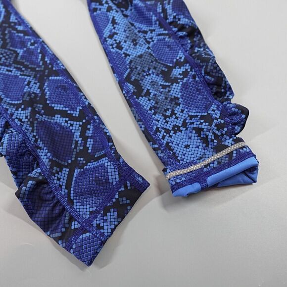 Lululemon Speed Tight IV Womens 2 Blue Mini Ziggy Snake Full-On Athleisure - Picture 15 of 16